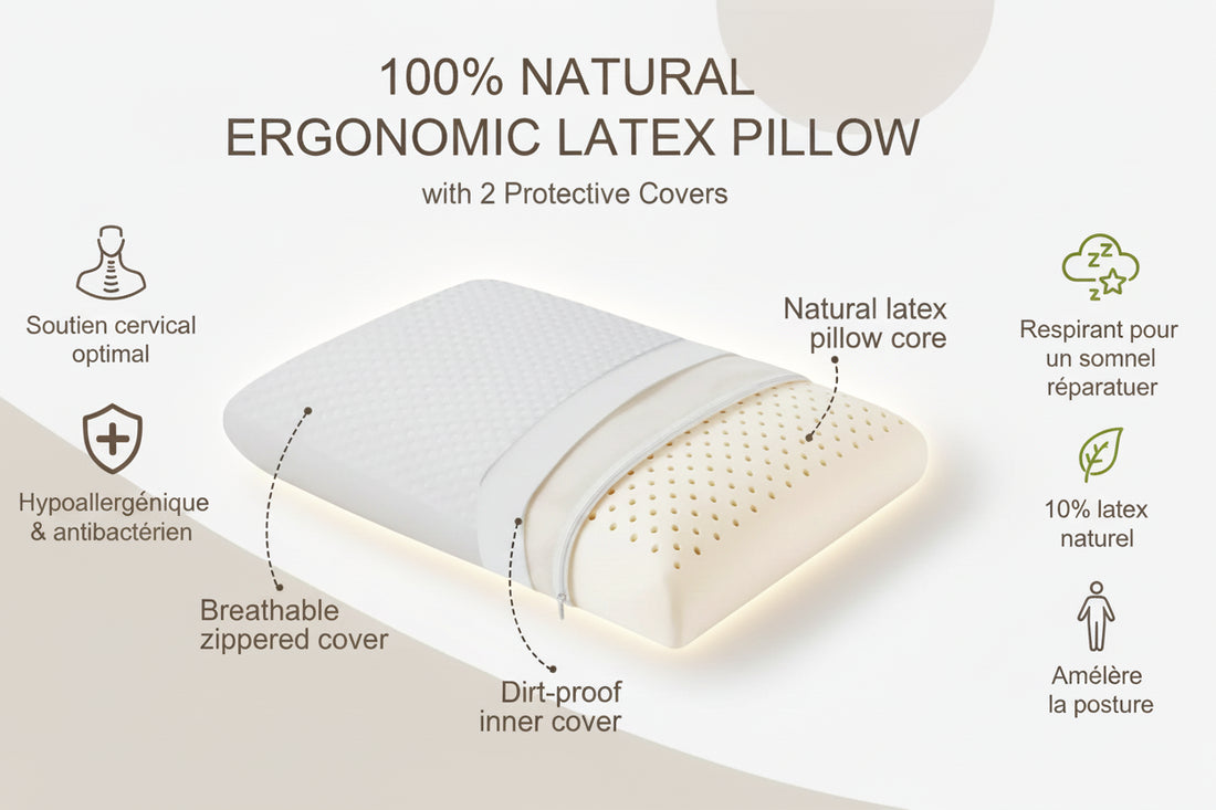 Pure Natural Latex Pillow Nivora Lux