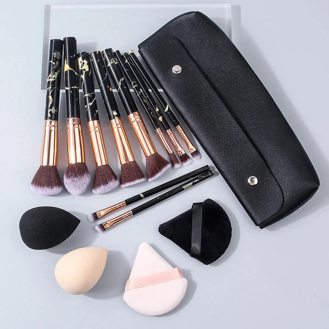 Elegant Marble Makeup Brushes Set Nivora Lux