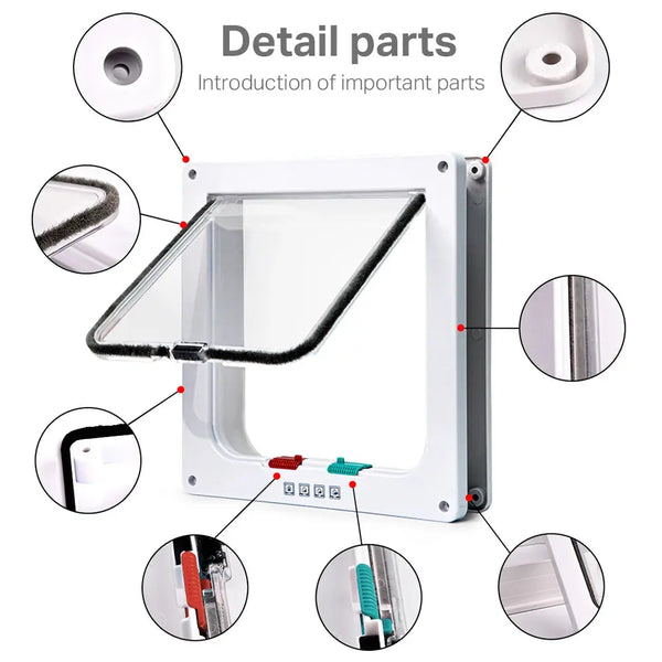 Smart Pet Door with Secure Locking Nivora Lux