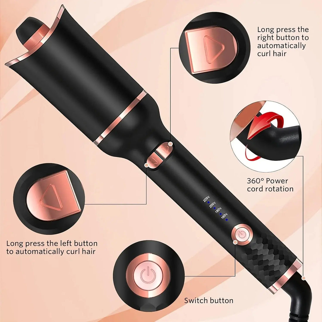 Magic Air Spin Hair Curler Nivora Lux