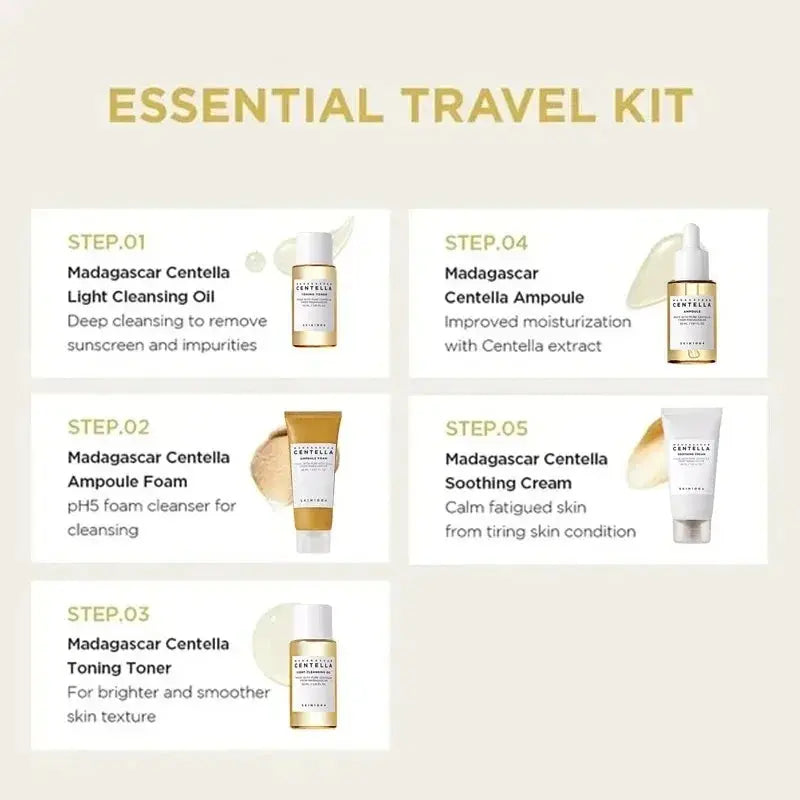 Madagascar Centella Skincare Travel Kit Nivora