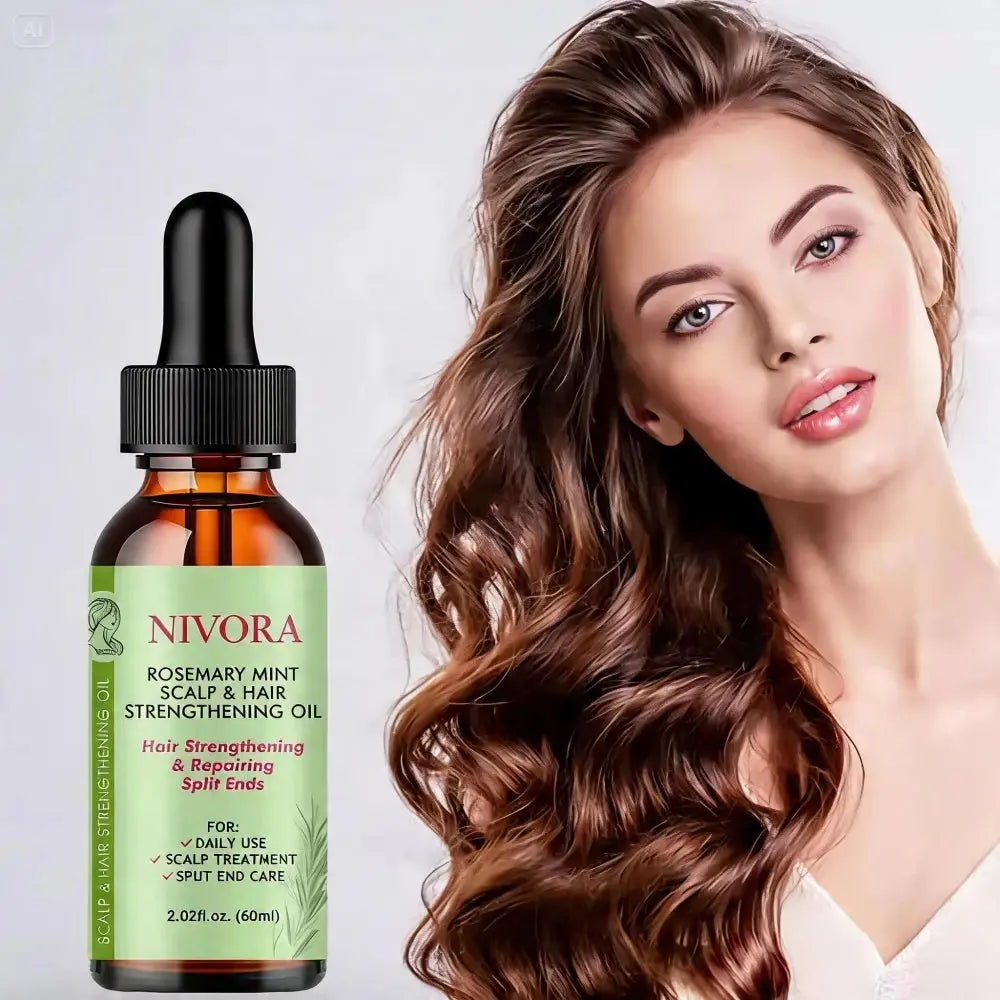Rosemary Mint Hair Strengthening Oil - Nivora