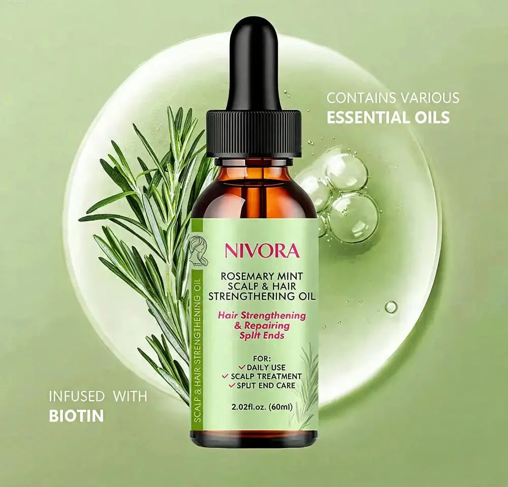 Rosemary Mint Hair Strengthening Oil - Nivora