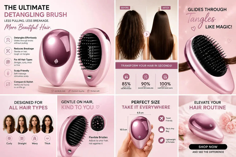 Anti-Static Ionic Electric Hair Brush Nivora