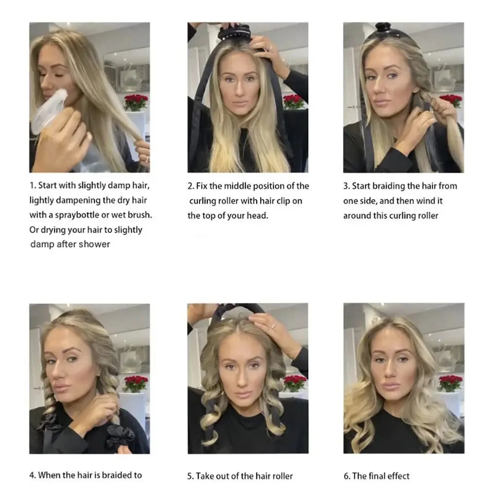 Heatless Silk Curling Headband Nivora