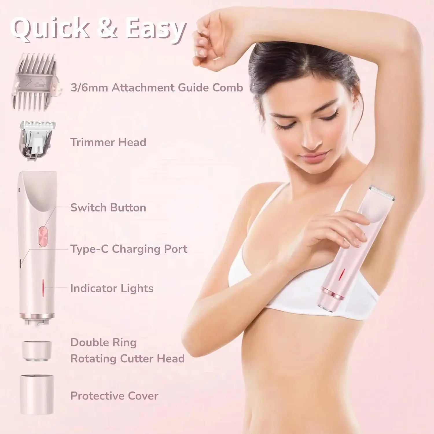 Portable Cordless Hair Remover Nivora Lux