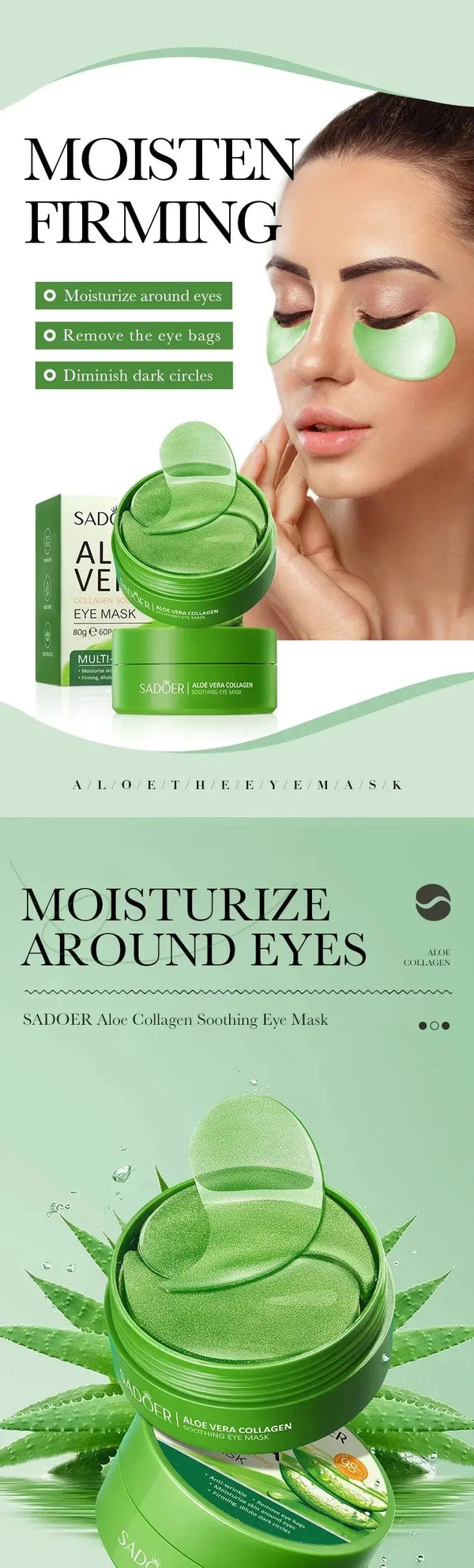 Aloe Vera Eye Masks Bundle Nivora Lux