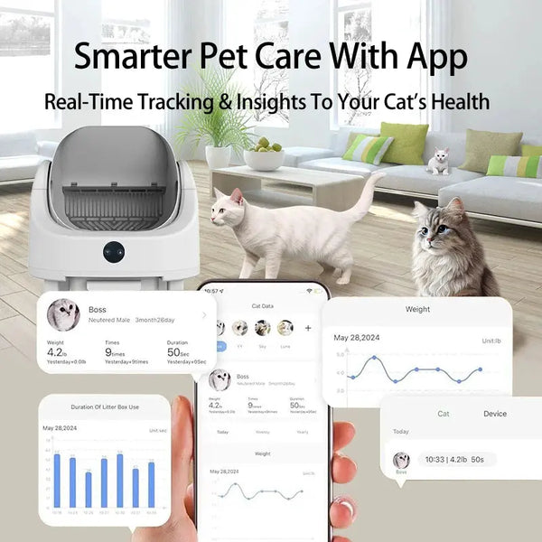 Smart Auto-Clean Cat Litter Box