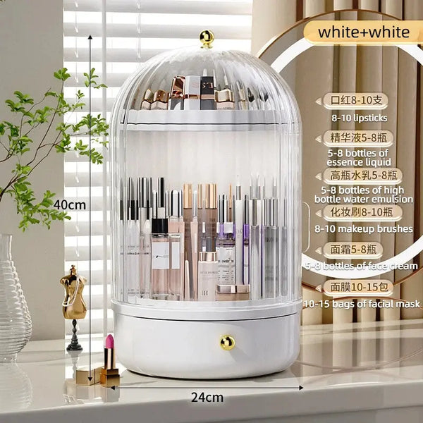Luxury 360° Rotating Makeup Organizer
