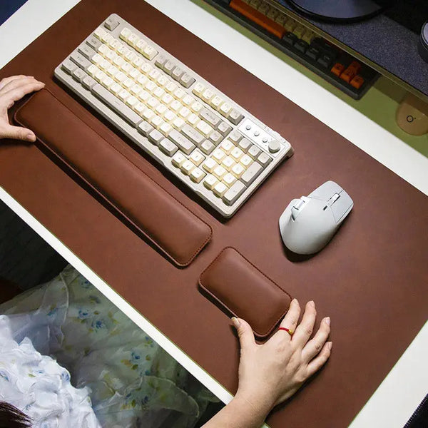 Waterproof PU Desk Mat Set