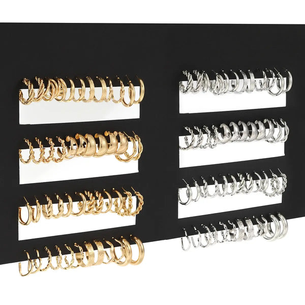 Charming Floral Hoop Earrings Set Nivora Lux