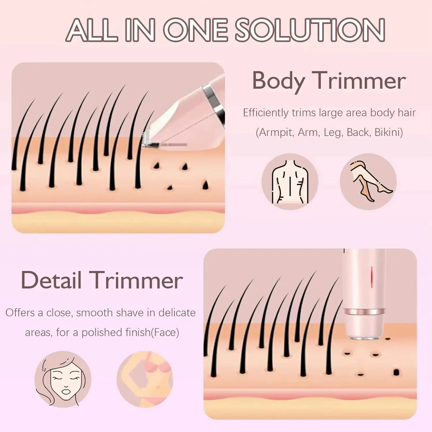 Portable Cordless Hair Remover Nivora Lux