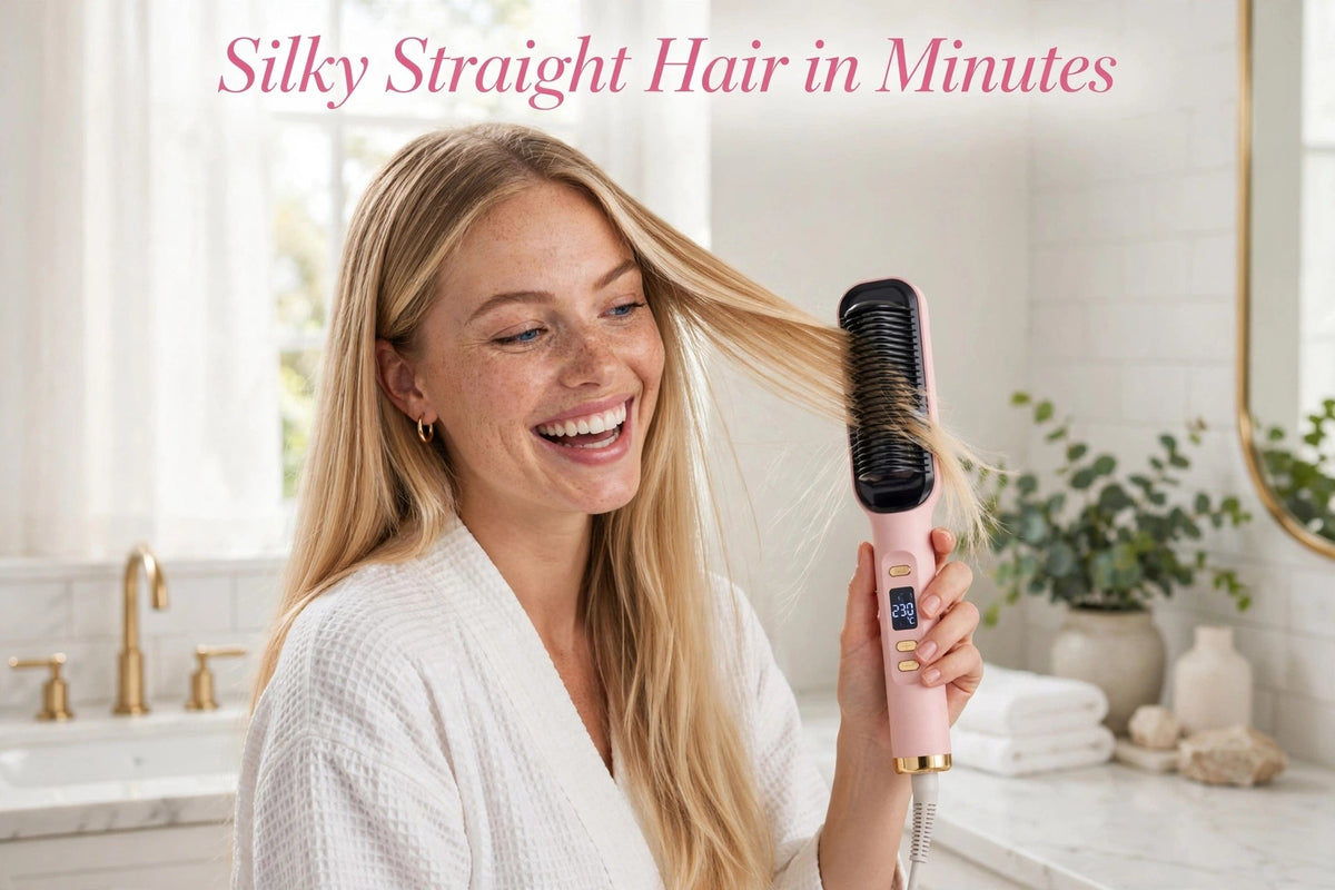 Electric Hot Comb for Professional Hair Straightening Nivora