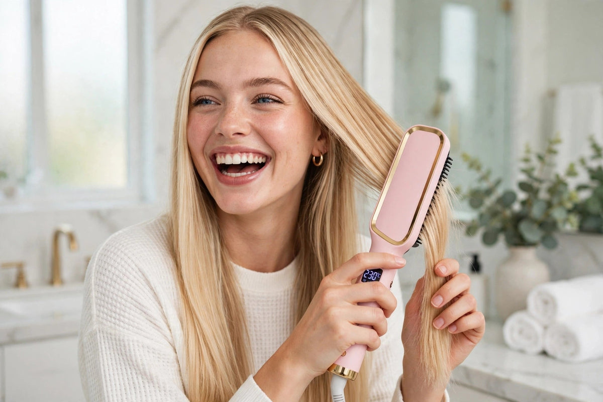 Electric Hot Comb for Professional Hair Straightening Nivora