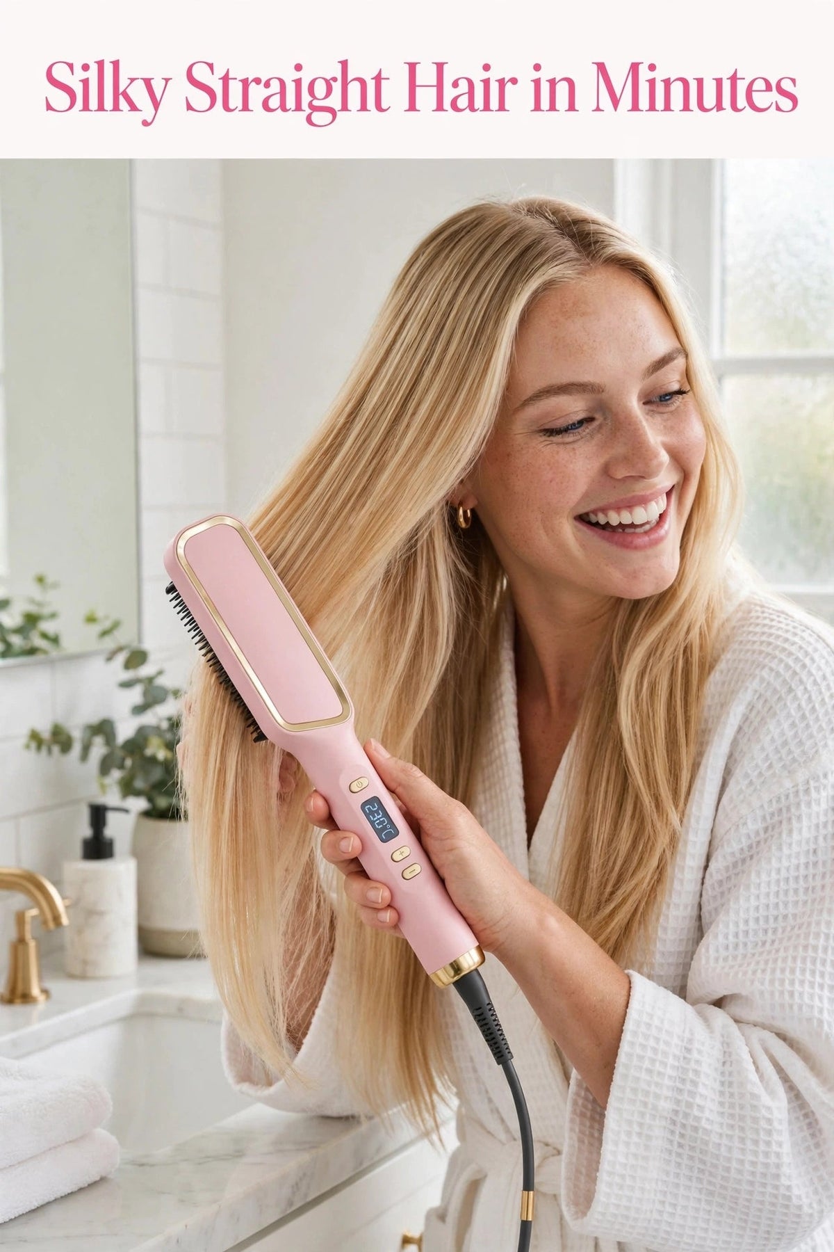 Electric Hot Comb for Professional Hair Straightening Nivora