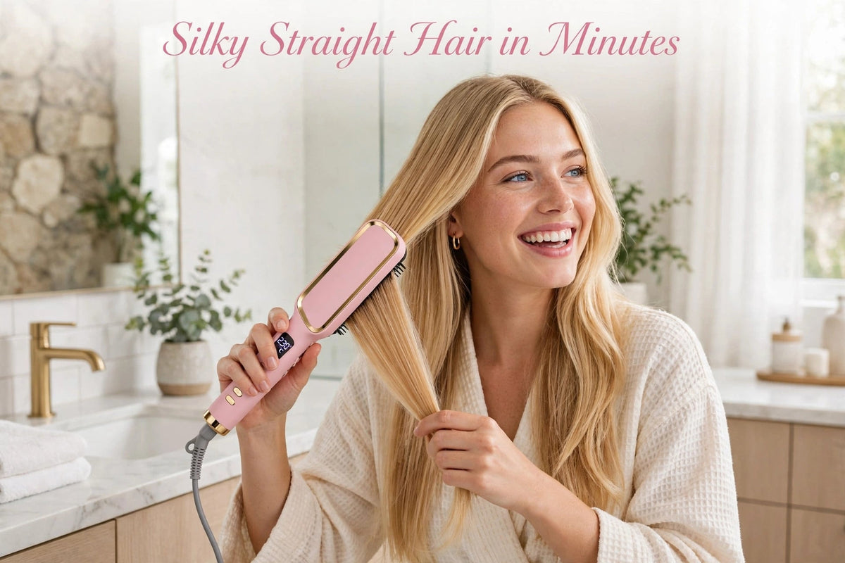 Electric Hot Comb for Professional Hair Straightening Nivora